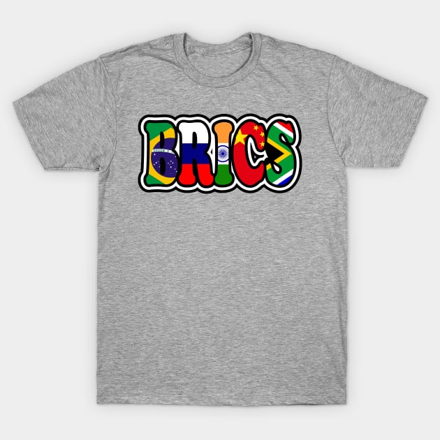 Brics Country Flags T-Shirt by K0tK0tu